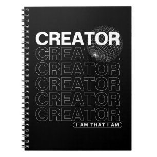 Creator Affirmation Typography Notebook