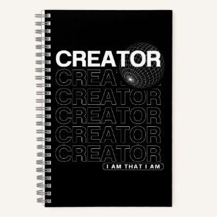 Creator Affirmation Typography Notebook