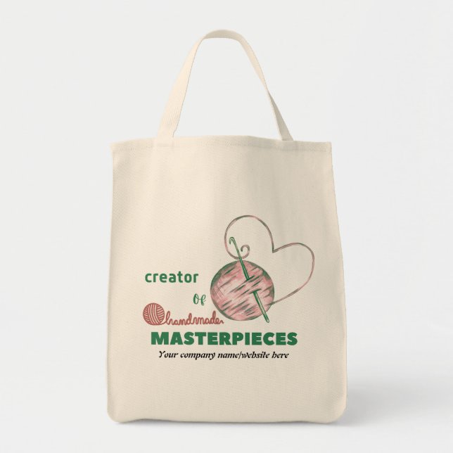 Creator of Handmade Masterpieces Custom Tote Bag (Front)