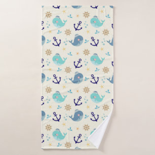 Créatures de mer Pastel - Design de serviettes de
