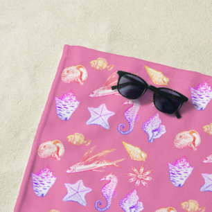 Creatures fom the ocean beach towel