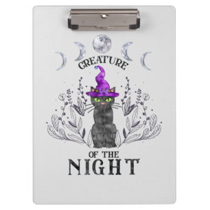 Creatures of the Night – Halloween Black Cat Clipboard