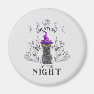 Creatures of the Night – Halloween Black Cat Magnet