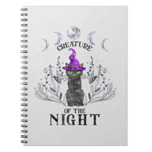Creatures of the Night – Halloween Black Cat Notebook