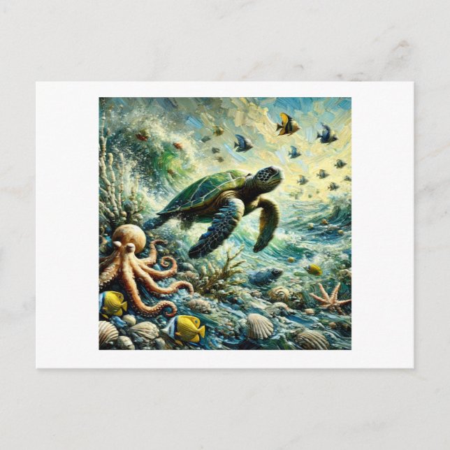 Creatures of the Sea,  Postcard (Front)