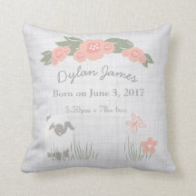 Crèche de fille de garçon d'agneau de coussin de