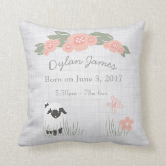 Crèche de fille de garçon d'agneau de coussin de