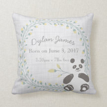 Crèche de fille de garçon de panda de coussin de