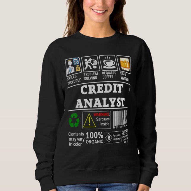 Credit Analyst Skills Included Problem Solving Lab Sweatshirt (Front)