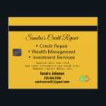 Credit Card Black and Gold<br><div class="desc">This is a flyer card design for credit repair.  All of the text is customizable. Suitable for credit repair services,  accountants,  investment companies,  wealth management services,  tax preparers,  etc.</div>