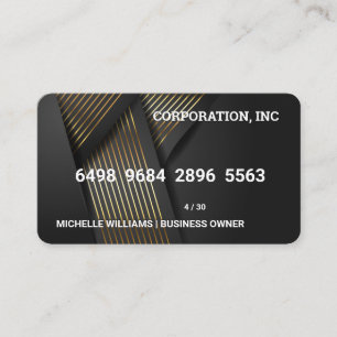 Credit Card Black Gold Stripes Background