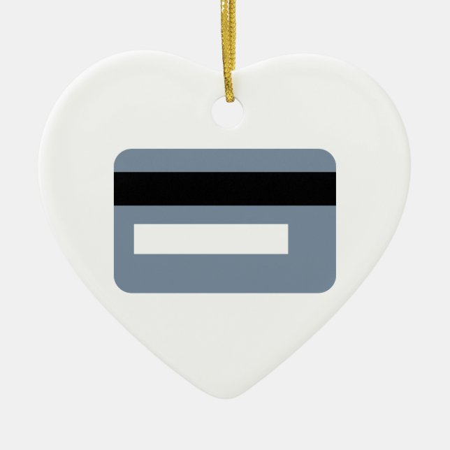 Credit card ceramic ornament (Front)