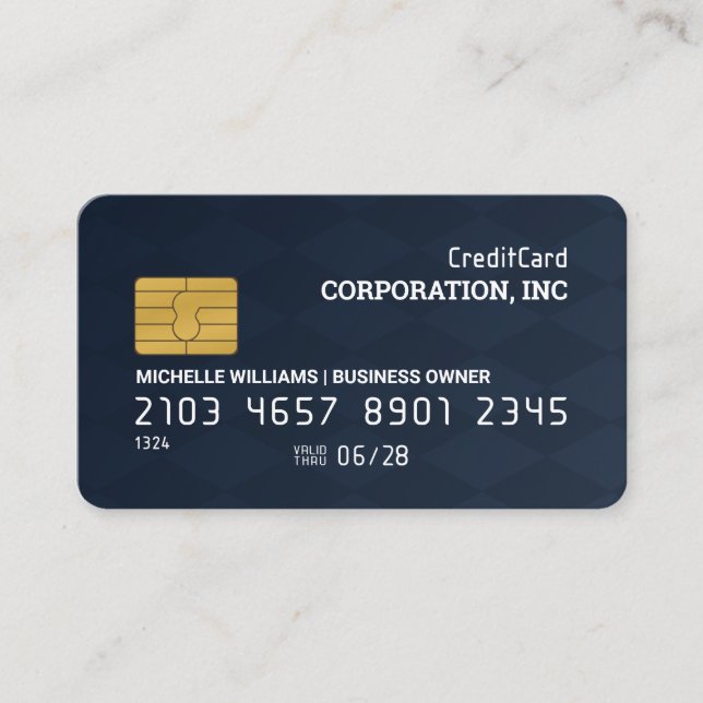 Credit Card | Chequered Background (Front)