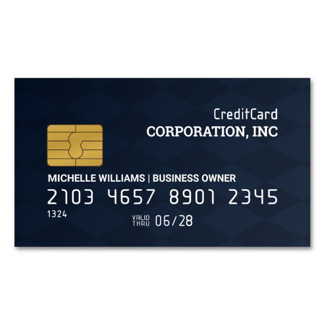 Credit Card | Chequered Background (Front)