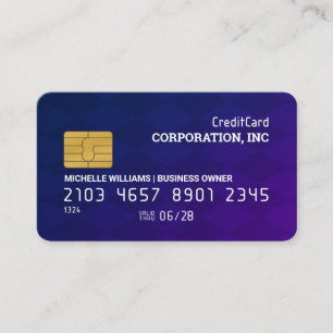 Credit Card Chequered Purple Background