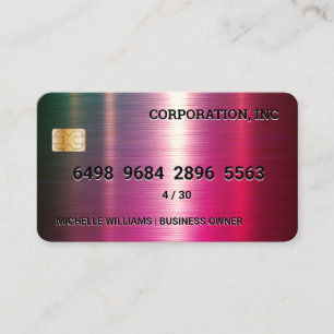 Credit Card Colourful Metallic