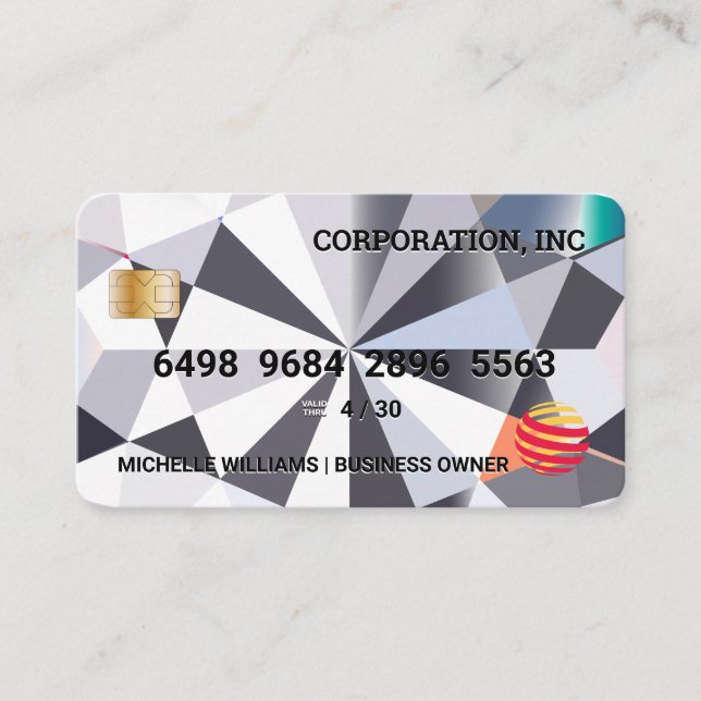 Credit Card | Diamond Background (Front)