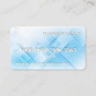 Credit Card Geometric Blue Abstract