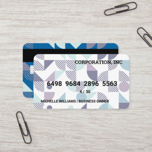 Credit Card   Geometric Modern Pattern