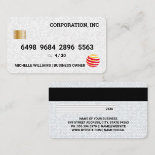 Credit Card Geometric White Tile