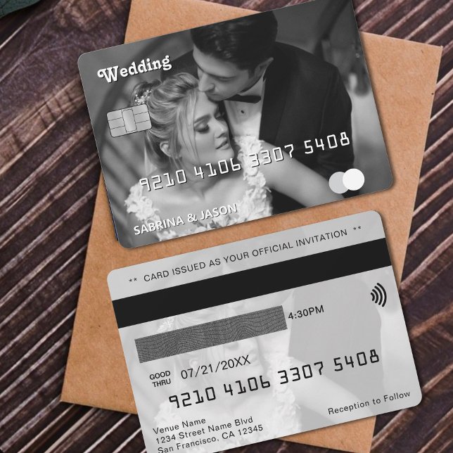 Credit Card Photo Wedding Invitation (Credit Card Photo Wedding invitation)
