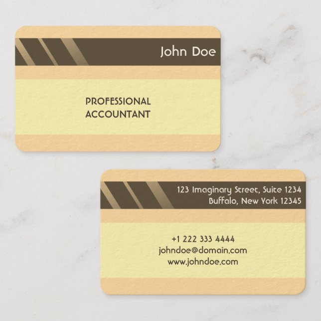 "Credit Card Style Business Card No.7" (Front/Back)