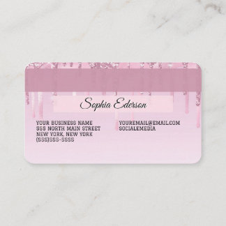 Credit card Style Pink Glitter 