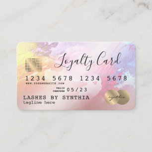 Credit Card Styled abstract art loyalty card