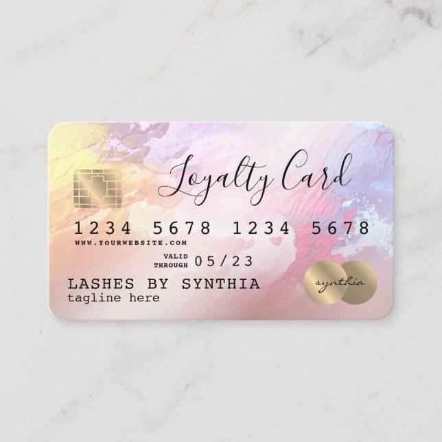 Credit Card Styled abstract art loyalty card (Front)