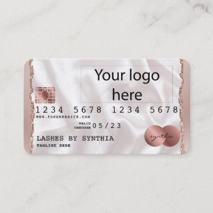 Credit Card Styled Add Your Logo Rose Gold