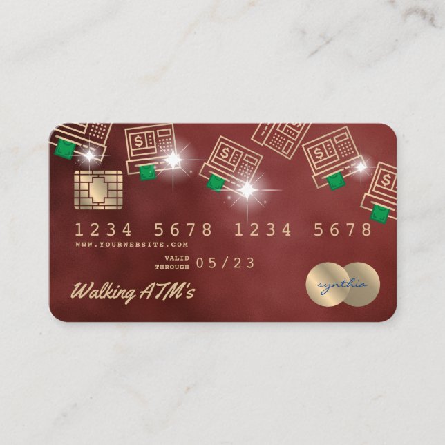 Credit Card Styled ATM money cash (Front)