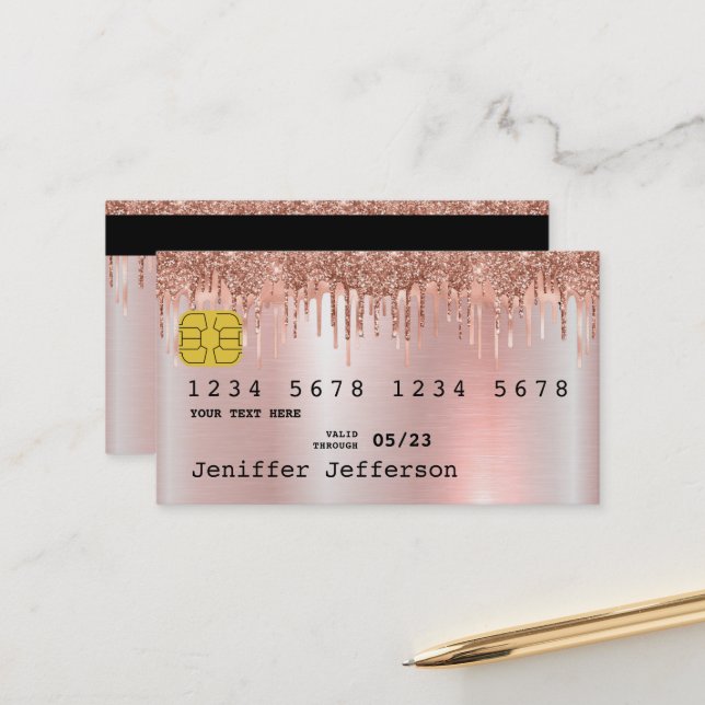 Credit Card Styled Business Card (Front/Back In Situ)