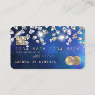Credit Card Styled Dripping  Diamonds