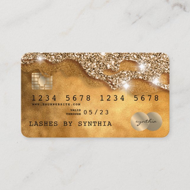 Credit Card Styled Dripping Gold (Front)