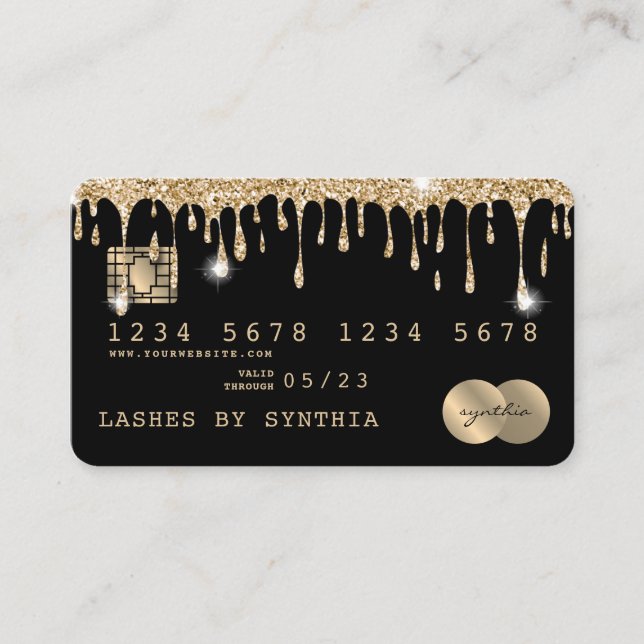 Credit Card Styled Dripping Gold (Front)