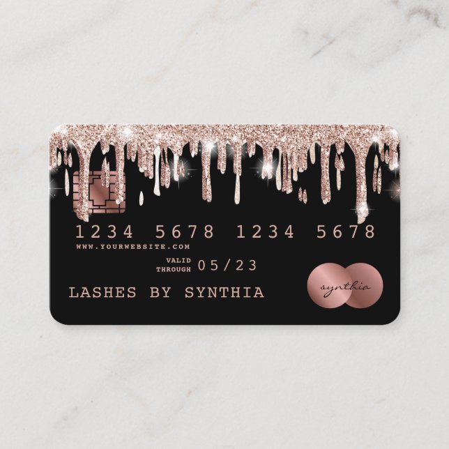 Credit Card Styled Dripping Gold (Front)