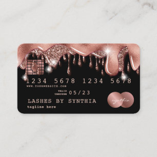 Credit Card Styled Dripping Gold