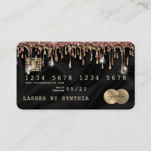 Credit Card Styled Dripping Gold Silk