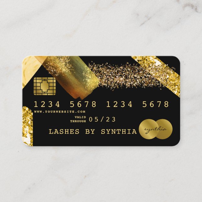 Credit Card Styled  Gold Foil Brush (Front)