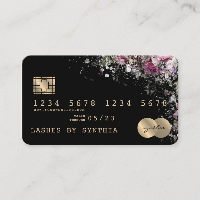 Credit Card Styled Greenery Floral (Front)