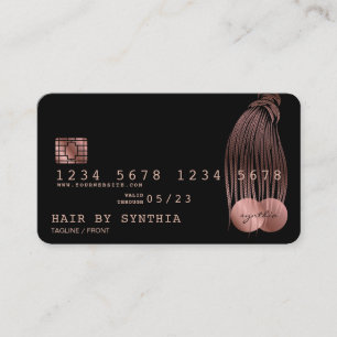 Credit Card Styled Rose Gold Braids