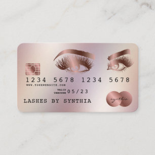 Credit Card Styled Rose Gold Long Lashes