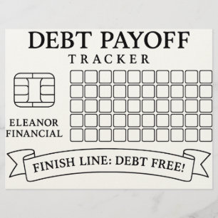 Credit Card Themed Debt Payoff Tracker Colour Shee
