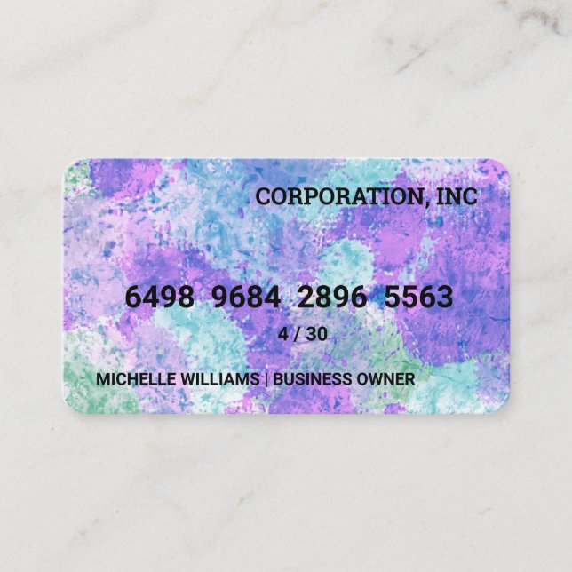 Credit Card | Tie Dye Background (Front)