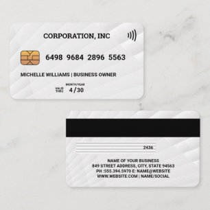 Credit Card   White Panels Pattern