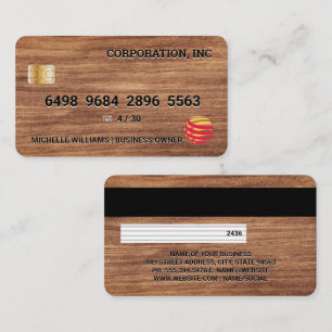Credit Card   Wood
