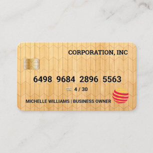 Credit Card   Wood Panel Modern Pattern