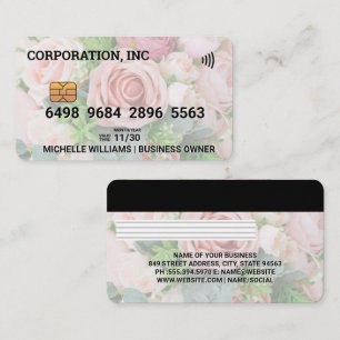 Crédit   Carte de débit   Arrangement de fleurs