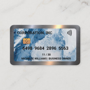 Credit   Debit Card   Blue Marble Metal
