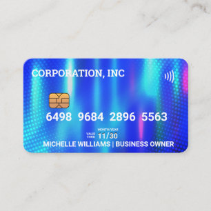 Credit   Debit Card   Blue Metallic 